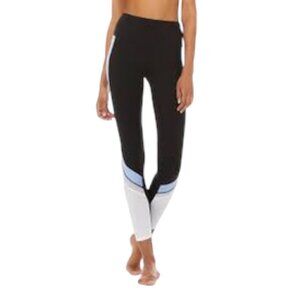 Alo Elevate Blue, White and Black High Waist Leggings XSmall